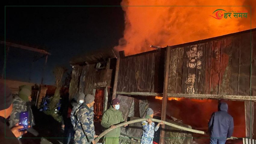 हेटौँडाको महाशक्ति साबुन उद्योगमा आगालगी, १२ करोडको क्षति भएको आँकलन