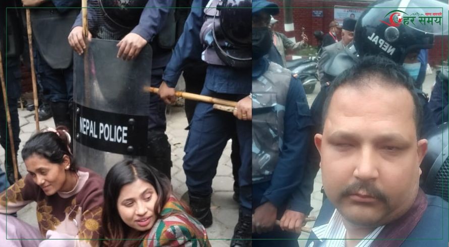 गृहमन्त्रीले अपांग संघका आफ्नै कार्यकर्तामाथि चलाए डण्डा!