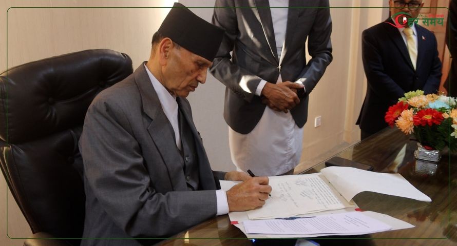 नवनियुक्त परराष्ट्रमन्त्री शर्माद्वारा पदभार ग्रहण