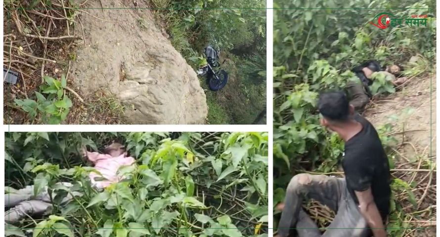 धनुषामा तीन जना सवार मोटरसाइकल दुर्घटना, एकको घटनास्थलमै मृत्यु