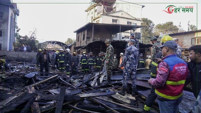 गैरीगाउँस्थित काठ गोदाममा आगलागी 