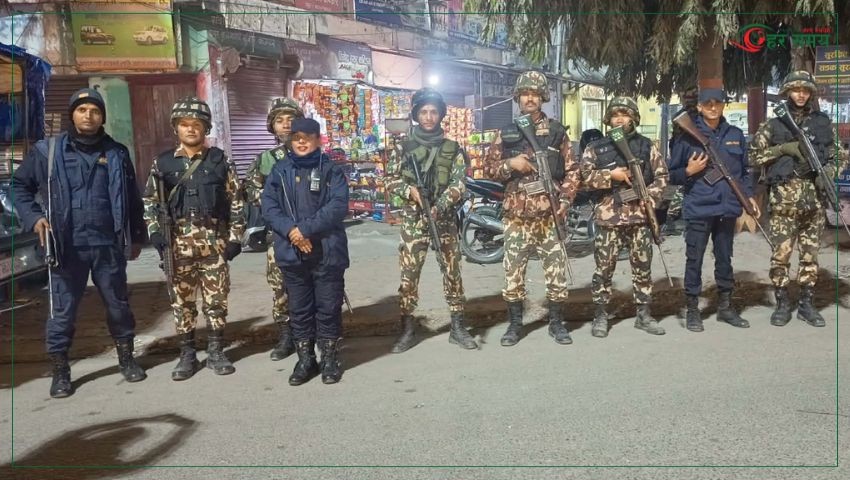 आगामी निर्वाचनका लागि रौतहटमा सुरक्षा व्यवस्था कडाः सेनासहितको संयुक्त टोली गस्तीमा