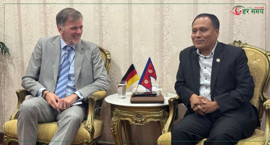 मन्त्री घिसिङ र जर्मनीका राजदूतबीच भेटवार्ता