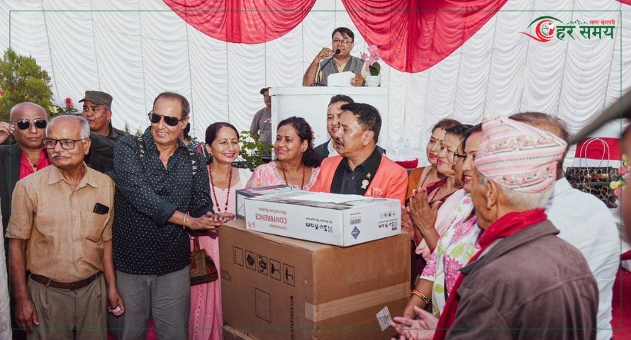 विपद व्यवस्थापन र सामुदायिक क्रियाकलापका लागि २५ लाख बराबरका आवश्यक सामाग्री वितरण