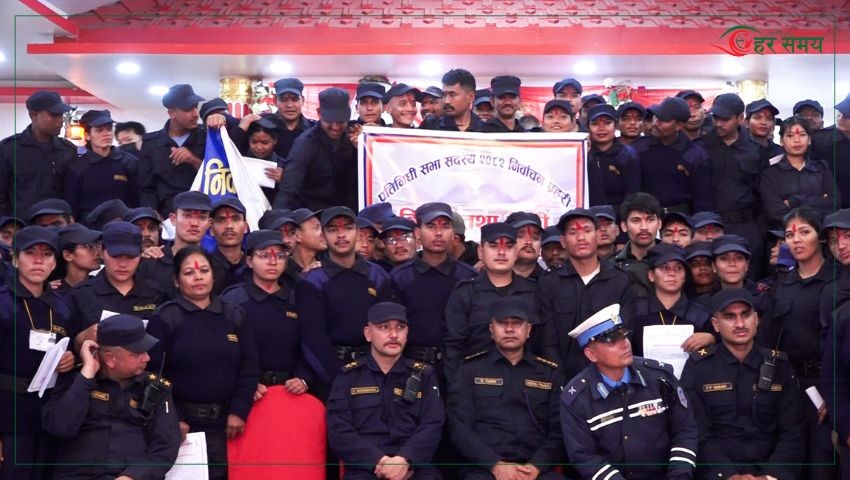 नाचगानसहित बिदा भए निर्वाचन प्रहरी, फेरि सेवा गर्न उत्साहित