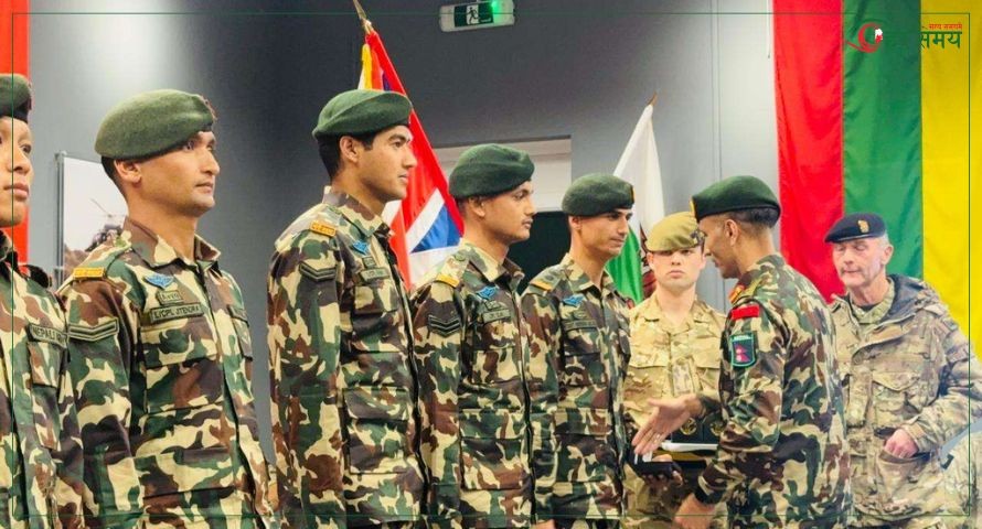 बेलायतमा नेपाली सेनालाई स्वर्ण पदक