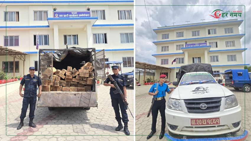 हेटौँडामा अवैध सालको काठसहित गाडी नियन्त्रणमा