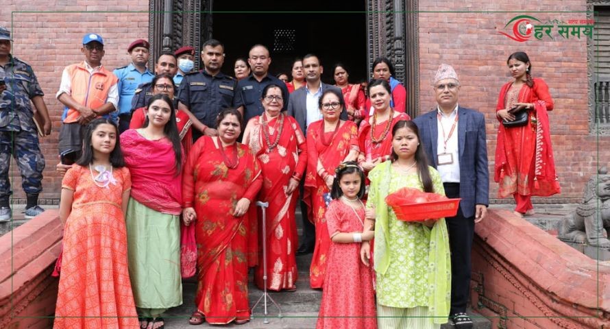 तिजको अवसरमा प्रथम महिला सबिता पौडेलद्वारा पशुपतिमा पूजा