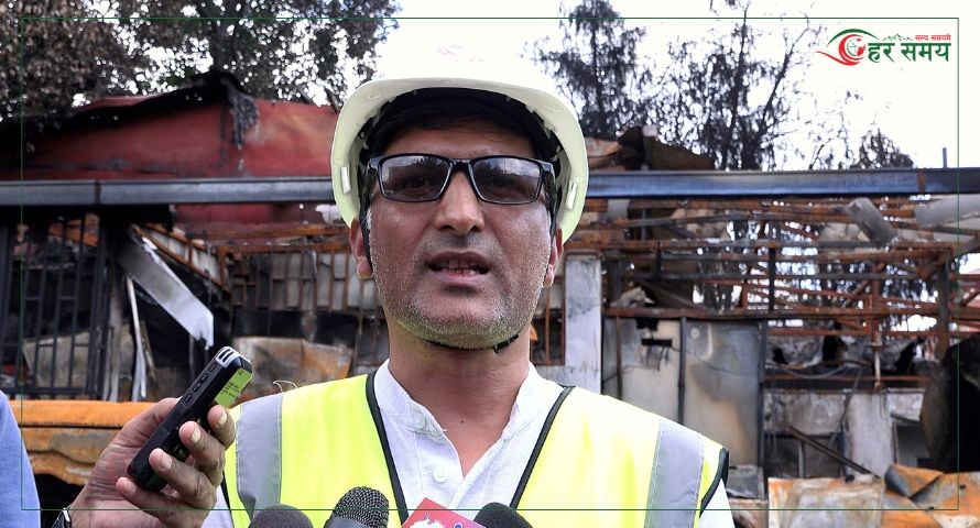 आगजनी गरिएका भवनको अवलोकनमा इन्जिनियर एशोसिएशन (भिडियोसहित)