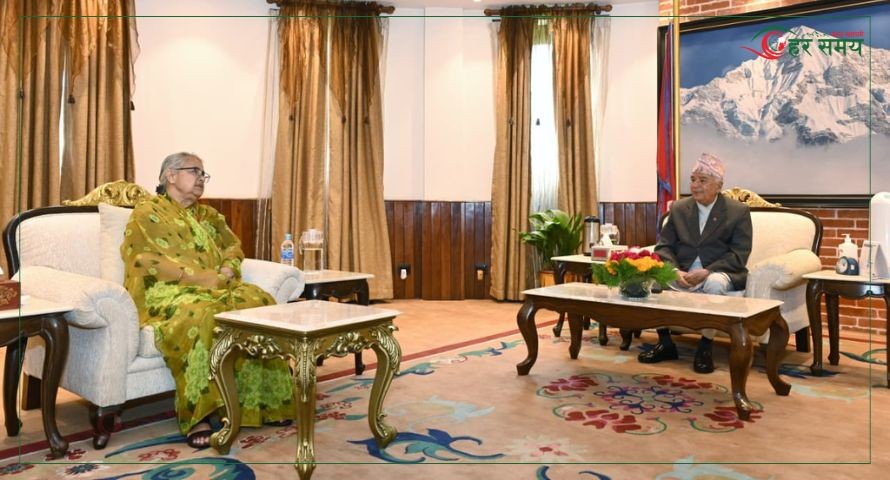राष्ट्रपति र  प्रधानमन्त्रीबीच भेटवार्ता