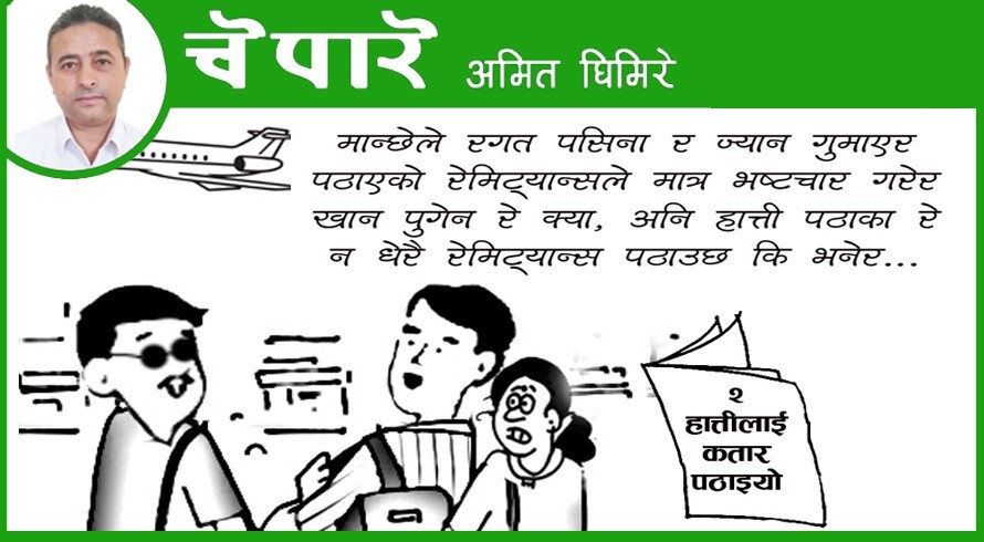 कार्टुन : २ हात्तीलाई कतार पठाइयो