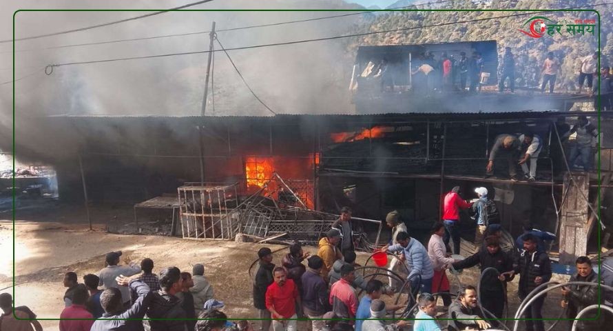 मार्तडीमा आगलागी, करोडौंको क्षति