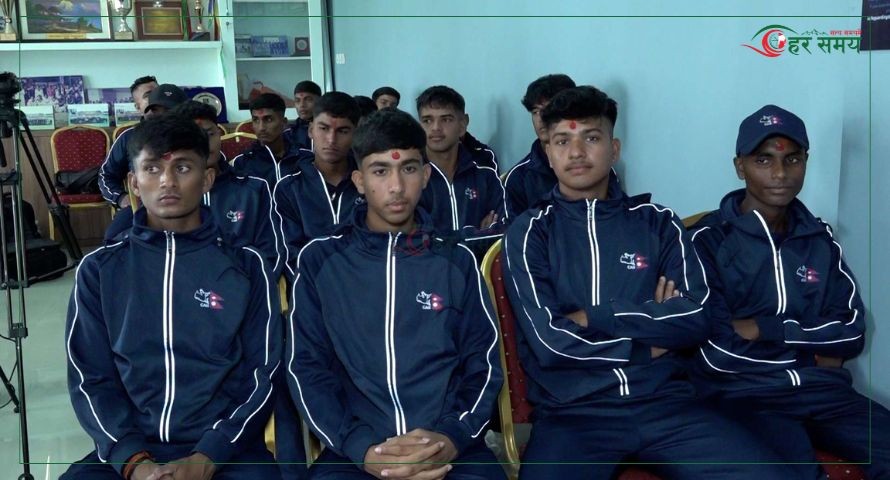 एसीसी मेन्स यू–१६ इस्ट जोन कप खेल्ने नेपाली टोलीको बिदाइ