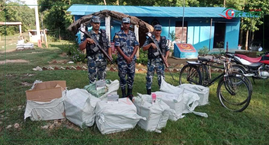 बर्दियामा ४८ लाख बराबरको इलेक्ट्रिक भेप  बरामद