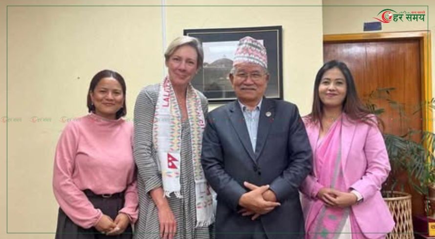 युरोपेली युनियनका राजदूत र ललितपुर महानगर प्रमुखबिच भेटवार्ता 