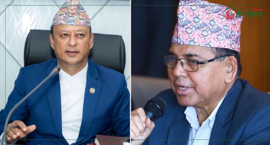 ऊर्जामन्त्री खड्का र भौतिक पूर्वाधार मन्त्री दाहालबिच छलफल : विकास निर्माणमा तीव्रता दिन आग्रह