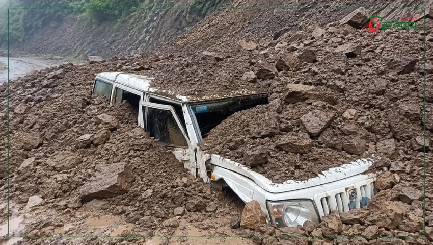 पहिरोले पुरेको जीपसहित यात्रुको उद्धार