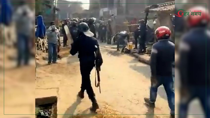 गौरमा दुई पक्षबीच झडप : स्थिति नियन्त्रणमा लिन १२ राउण्ड हवाई फायर, ४० सेल अश्रुग्यास प्रहार