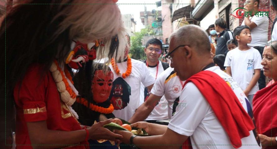 पशुपति क्षेत्रमा ऐतिहासिक लाखे झ्यालिन्छ नाच सुरू