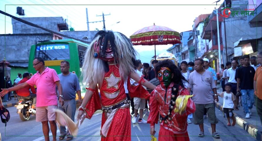 पोखरामा क्लासिक लाखे नृत्य प्रस्तुति [भिडियो]