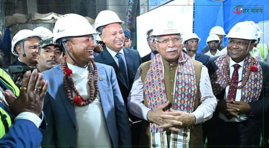 भारतीय ऊर्जा मन्त्रीद्वारा अरुण–३ जलविद्युत् परियोजनाको अवलोकन