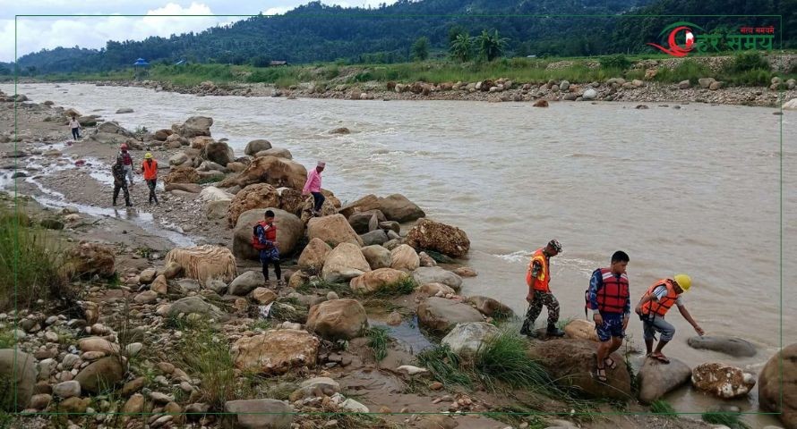 मकवानपुरमा कार्की खोलाले बगाउँदा युवक बेपत्ता, खोजी कार्य जारी
