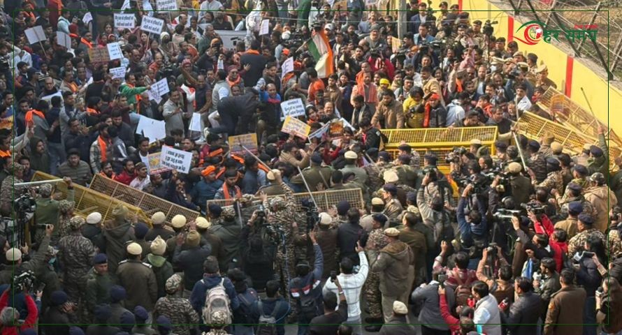 बंगलादेशमा हिन्दु युवकको हत्या विरोधमा नयाँ दिल्लीमा प्रदर्शन