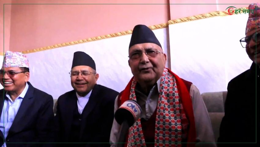 झापा पुगेर ओलीदे भने - भिड्न आउँछु भन्नेलाई म स्वागत गर्छु, खुसी लाग्छ