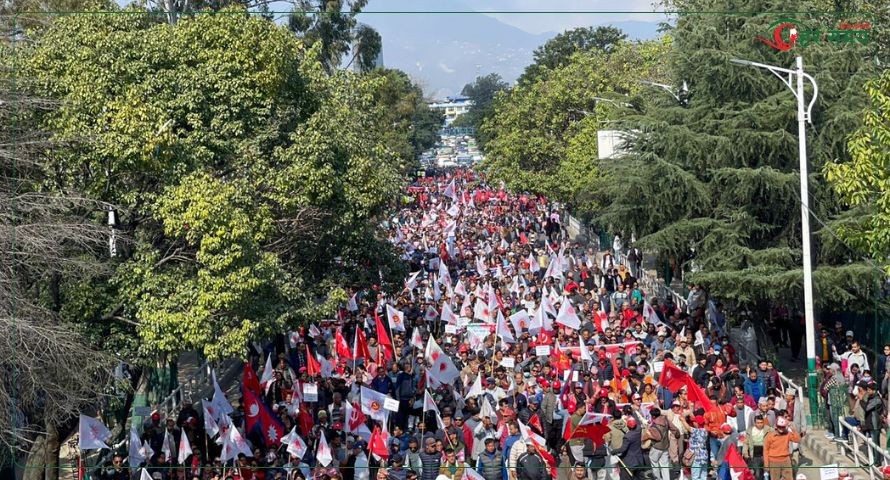 एमालेको प्रदर्शन र रथयात्राले उपत्यकाको ट्राफिक व्यवस्थापन प्रभावित