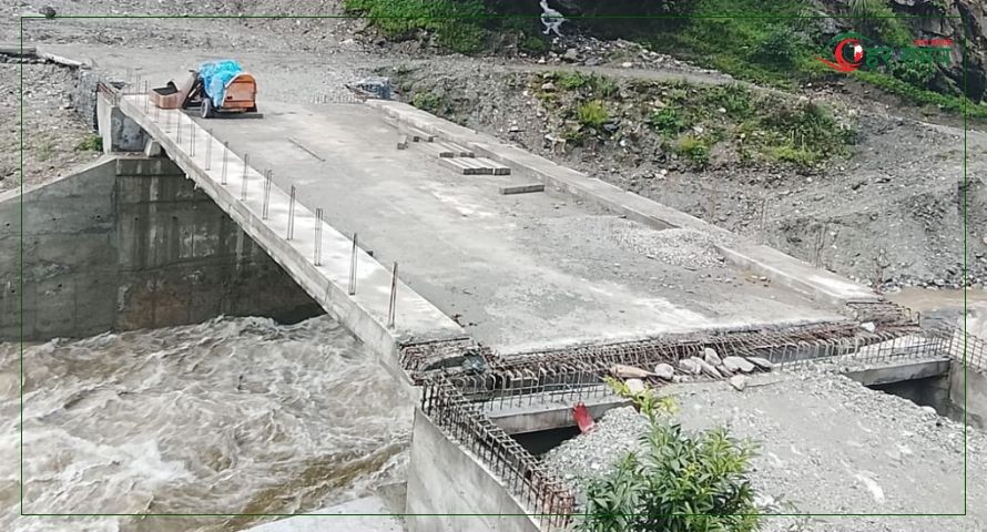 बाजुराको अनाई खोलामा निर्माणाधीन पक्की पुलको ९० प्रतिशत भौतिक प्रगति