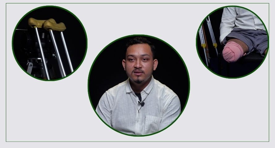 राजेश पोर्तेल : बैशाखी टेकेर न्यायको बाटो हिँडेका एक जेनजी [भिडियोहरू]