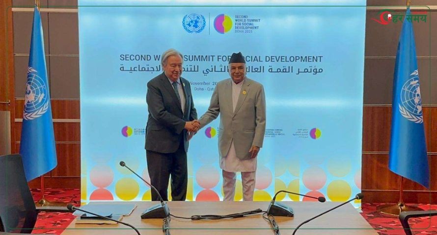 राष्ट्रपति पौडेल र राष्ट्र संघका महासचिव गुटेरेसबीच शिष्टाचार भेटवार्ता