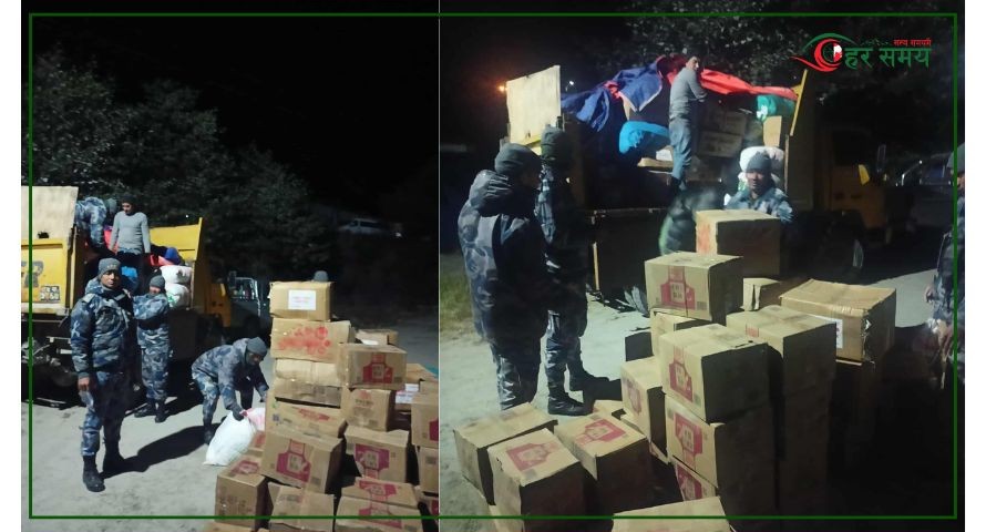 सशस्त्र प्रहरीले गर्यो बाह्रबिसेबाट सात लाख बढीको सामान बरामद
