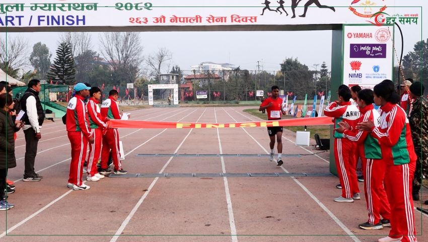 प्रधानसेनापति खुला म्याराथनमा राजन रोकाय प्रथम