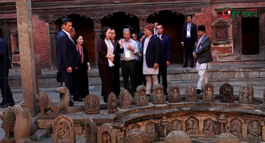 भियतनामकी उपराष्ट्रपतिले गरिन पाटन दरबारको भ्रमण