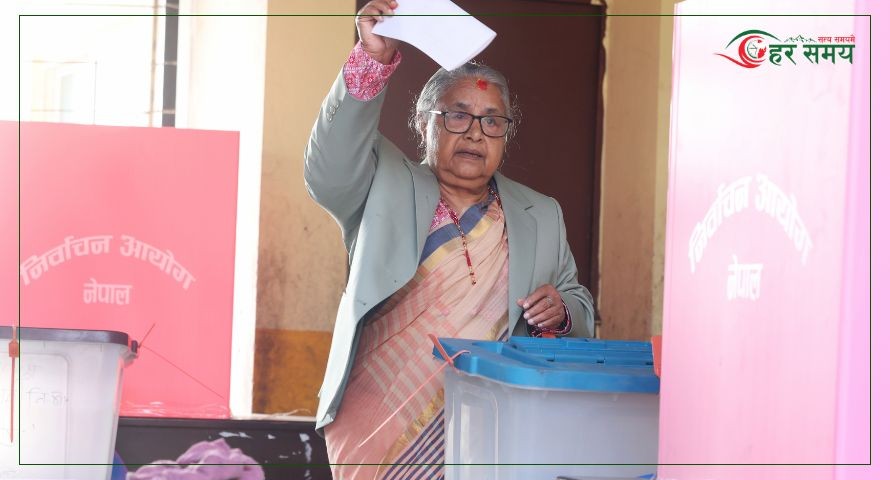 प्रधानमन्त्री कार्कीद्वारा मतदान