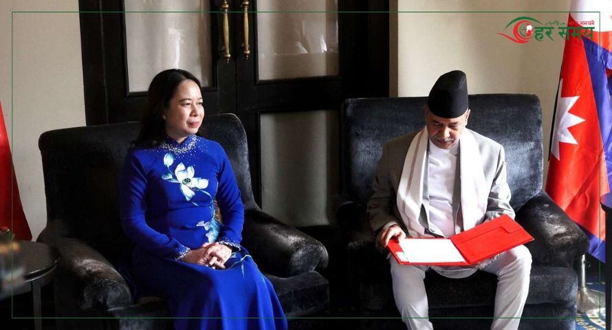 नेपाल र भियतनामका उपराष्ट्रपतिबिच भेटवार्ता