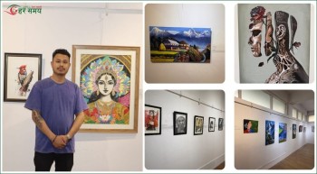 ‘द प्रिसियस आर्ट’का विद्यार्थीको कलाले भरियो बबरमहल, कला सिकाउँदै सचिनराज