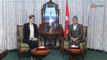 सभामुख अर्याल र स्विस राजदूतबीच शिष्टाचार भेटवार्ता