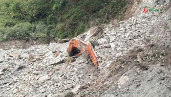 म्याग्दीमा पहिरोले डोजर पुर्दा चालकको मृत्यु