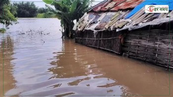 सप्तरीमा बाढी : ५०० घर डुबानमा, दुई हजारभन्दा बढी प्रभावित