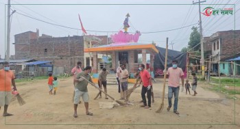 हाटबजारमा सरसफाइ अभियान, स्थानीय युवाको सक्रियता