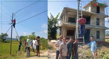 युवाको पहलमा कमलामाईको सडकमा २ सय ५ सडक बत्ती जडान