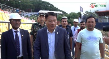 बत्तीका सामाग्री ढिलो हुँदा क्रिकेट मैदानको फ्लड लाइट जडान कार्य ढिलो भयो : मन्त्री सिंह