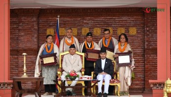 समाचार लेखेकै आधारमा पत्रकार असुरक्षित हुनुपर्ने अवस्थाको अन्त्य हुनुपर्छ : राष्ट्रपति