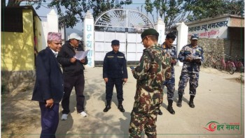 रौतहटमा सुरक्षा व्यवस्था कडा, मतदान केन्द्रको स्थलगत निरीक्षण