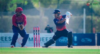 यूएईविरुद्ध कप्तान पौडेलको सेन्चुरी पूरा