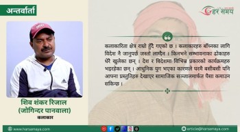 कलाकारहरू बाँच्नका लागि विदेश नै जानुपर्छ जस्तो लाग्दैन, आधुनिक युग भएका कारणले आफ्ना प्रस्तुतिहरू देखाएर सामाजिक सञ्जालमार्फत पैसा कमाउन सकिन्छ : शिव शंकर रिजाल (भिडियोसहित)