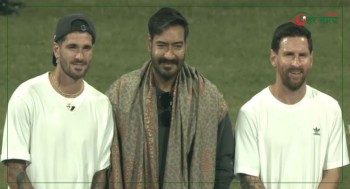 भारतीय अभिनेता अजय देवगनले भेटे लियोनल मेस्सी