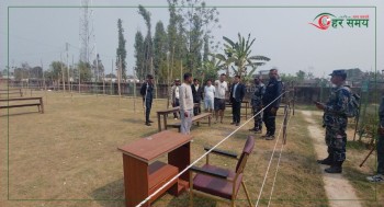 बाँकेका सहायक सिडिओ गुरुङद्वारा भुवार भवानी मावि मतदान स्थलको अनुगमन